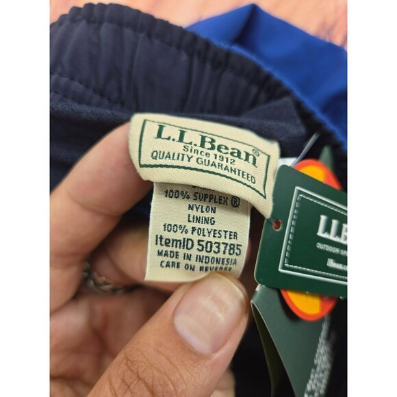L.L.Bean Mens Supplex Sport Shorts XXXL Blue Quick-Dry Water-Repellent Nylon NWT - Picture 3 of 11